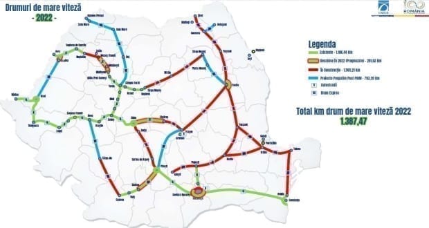 Inaugurări Autostrăzi 2019 2022 Harta Romaniei Cu Incă 580