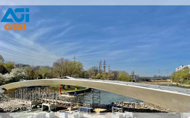 Asocierea dintre societățile ACI Cluj, Socot și Simacek se află în faza finală a noii pasarele peste râul Someș, din proiectul de reamenajare a cursului de apă.