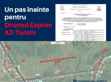 Administrația Bazinală de Apă Mureș (ABAM) a emis avizul de gospodările a alpelor pentru Drumul Expres Tureni – Autostrada Transilvania.