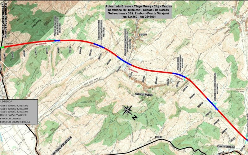 Proiectul tehnic pentru secțiunea Zimbor – Poarta Sălajului a Autostrăzii Transilvania (A3) a trecut de Compania Națională de Infrastructură (CNAIR).