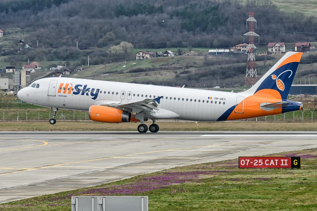 Compania aeriană basarabeană HiSky va da startul curselor între Aeroporturile Avram Iancu Cluj (AIAIC) și Henri Coandă Otopeni.