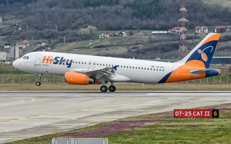 Compania aeriană basarabeană HiSky va da startul curselor între Aeroporturile Avram Iancu Cluj (AIAIC) și Henri Coandă Otopeni.