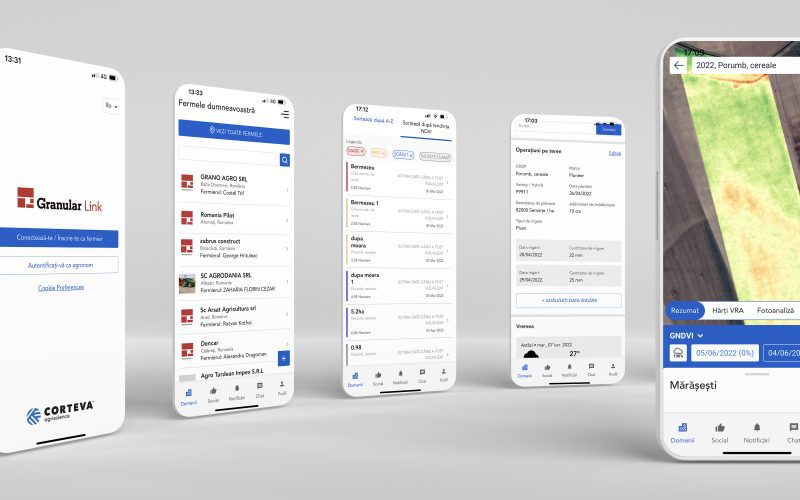 Corteva Agriscience, o companie globală activă în domeniul agriculturii, cotată la bursă, specializată în semințe, produse de protecția plantelor și soluții digitale, lansează noua platformă digitală în România – Granular Link.