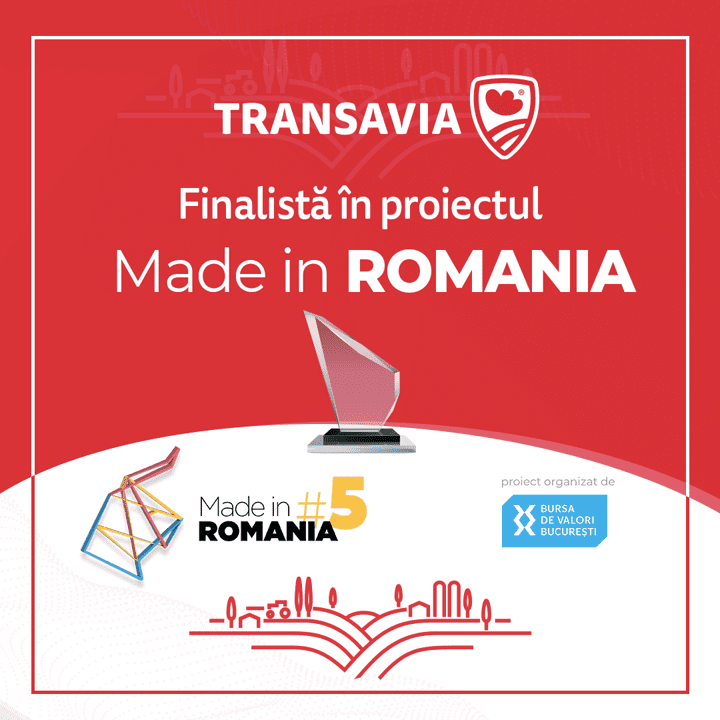 Distincția primită în cadrul galei de premiere este încă o recunoaștere a „lucrului făcut așa cum trebuie”, de marea familie Transavia, o afacere 100% integrată, „made in Romania”.