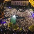 Un spectacol de drone, video mapping și artificii, de la ZCJ, a cuprins pe scurt esența comunității clujene,