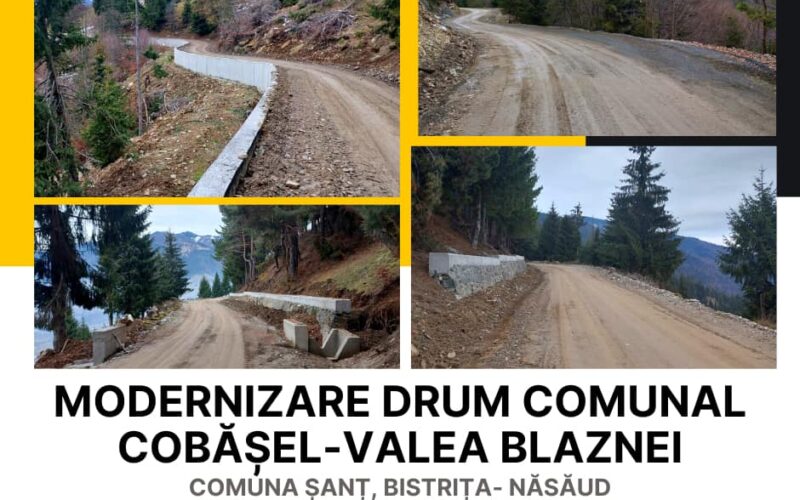 Drumul comunal Cobășel - Valea Blaznei este amplasat în comuna Șanț și reprezintă unul dintre cele mai spectaculoase drumuri ale județului, conform MIS Grup. 