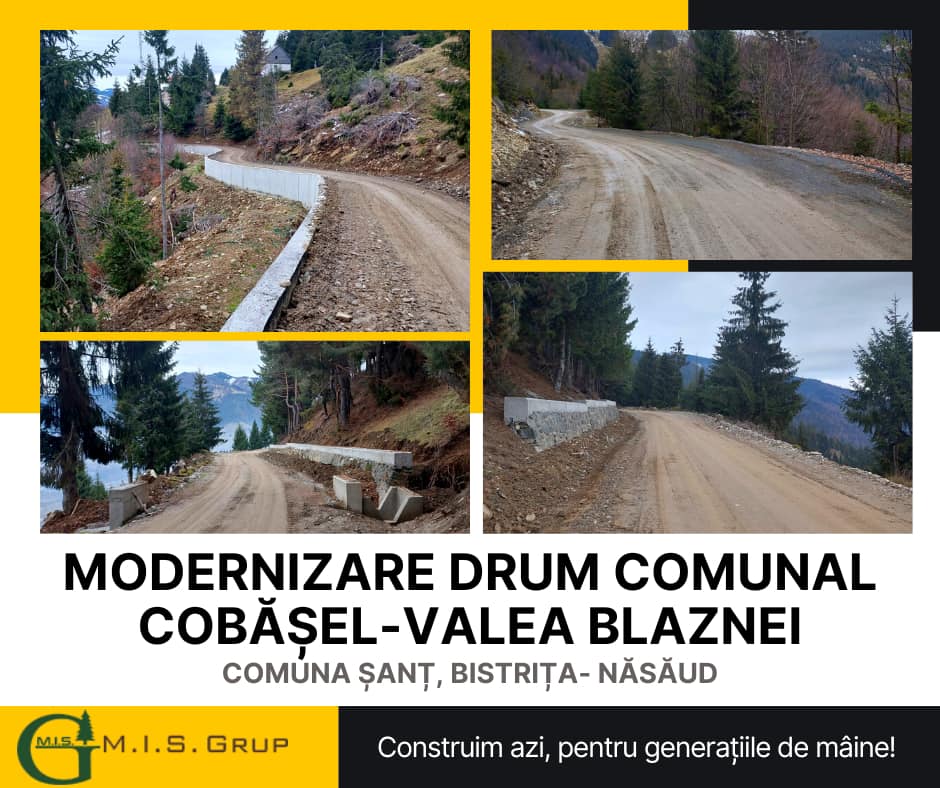 Drumul comunal Cobășel - Valea Blaznei este amplasat în comuna Șanț și reprezintă unul dintre cele mai spectaculoase drumuri ale județului, conform MIS Grup. 