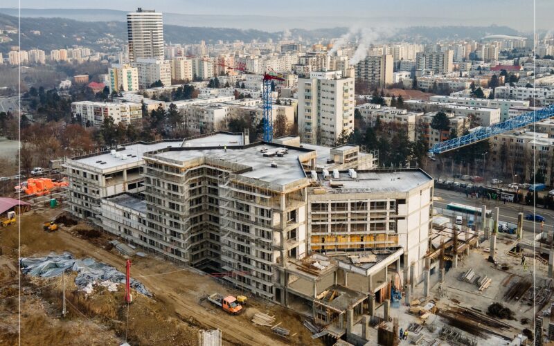 Începem anul cu imagini noi de pe șantierul viitorului sediu al Academia Națională de Muzică Gheorghe Dima (ANMGD) Cluj.