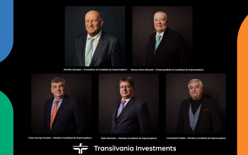 Transilvania Investments are, din 28 februarie, o nouă structură a Consiliului de Supraveghere, coordonat de către Patrițiu Abrudan - președinte, alături de Marius-Petre Nicoară - vicepreședinte.