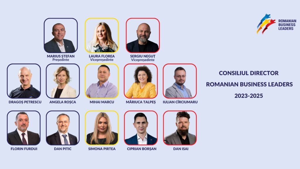 Din componența noului CD al RBL fac parte, în afara președintelui Marius Ștefan (CEO, Autonom), Dan Pitic (Owner, Perpetuum) - Cluj, Ciprian Borșan (fondator, Harpoon Marketing) - Maramureș, Dan Isai (CEO, Salad Box) – Cluj.