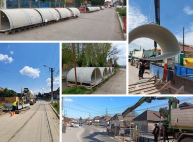 Extinderea și reabilitarea sistemelor de alimentare cu apă și canalizare menajeră sunt efectuare de asocierea dintre companiile Hidroconstrucția București (lider) – TCI Contractor General Cluj-Napoca (asociat).