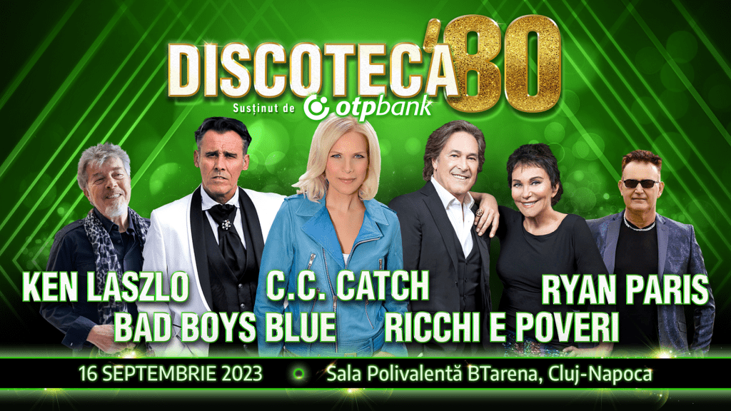 Discoteca ’90 Cluj 2023 va avea loc în 15 septembrie.