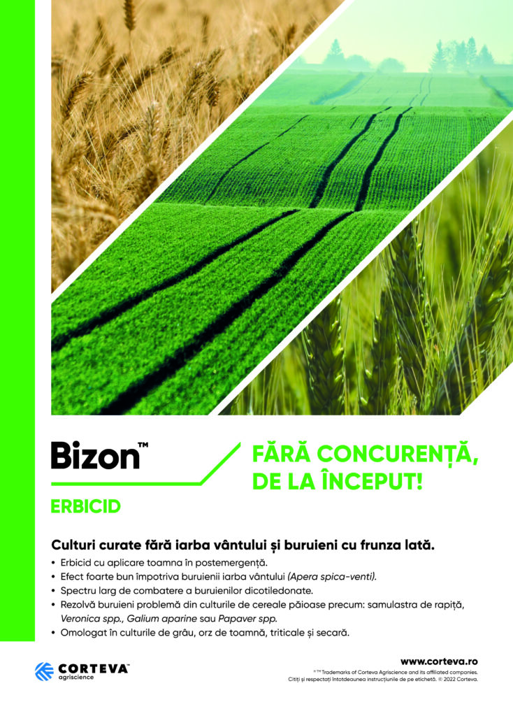 Bizon este erbicidul lider pentru erbicidarea de toamnă la cereale păioase.