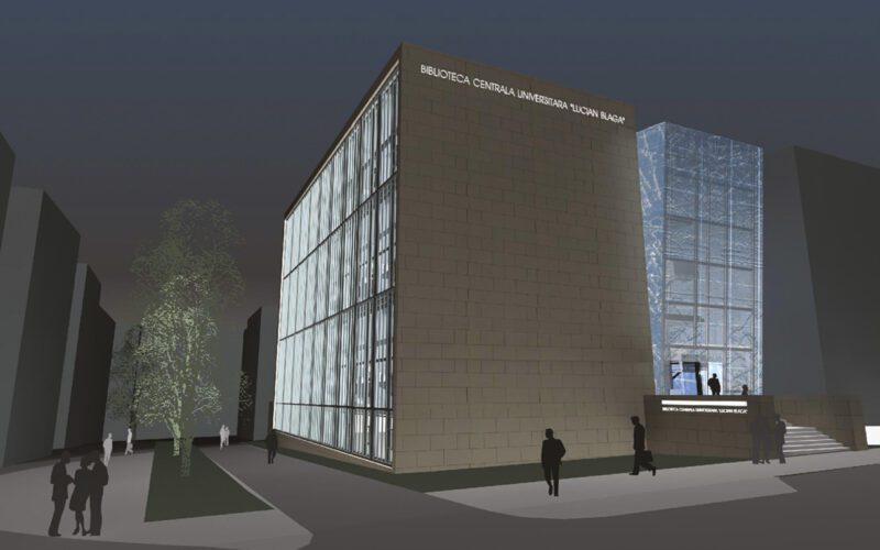 Noul corp al bibliotecii va îngloba un parking pe două niveluri subterane | Foto: BCU, TB