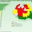 Organizația Ecoteca a realizat harta terenurilor amenajate cu lucrări de irigații și suprafața agricolă irigată, în România, pe județe, în anul 2022.
