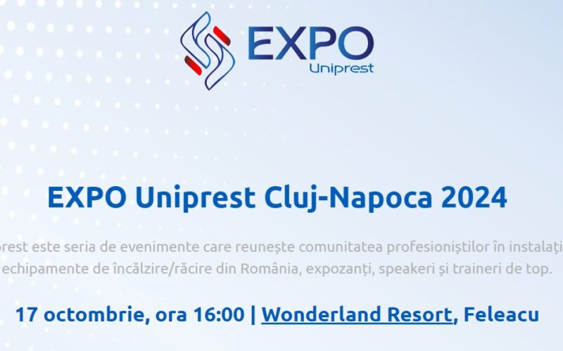 Expo Uniprest, seria de evenimente care reunește comunitatea profesioniștilor în instalații, HVAC și echipamente de încălzire/răcire din România, expozanți, speakeri și traineri de top, este soluția la nevoile de informare și transfer de know-how ale întregii industrii.