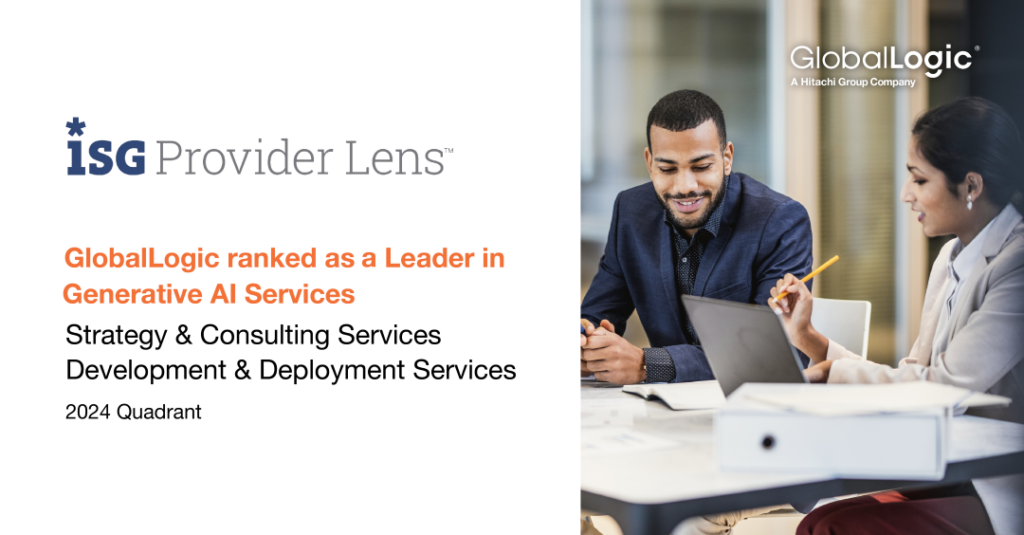 GlobalLogic Inc., companie din cadrul grupului Hitachi, a fost numită lider de piață în cadrul raportului ISG Provider Lens Generative AI Services 2024 de către Information Services Group (ISG)