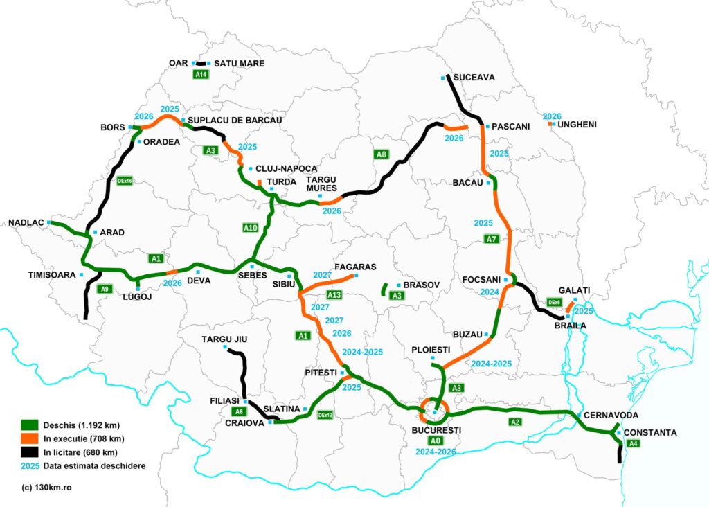 În 2024 s-au deschis până acum 116 km de autostradă și drum expres în România, a doua mare valoare anuală din ultimii 15 ani. 