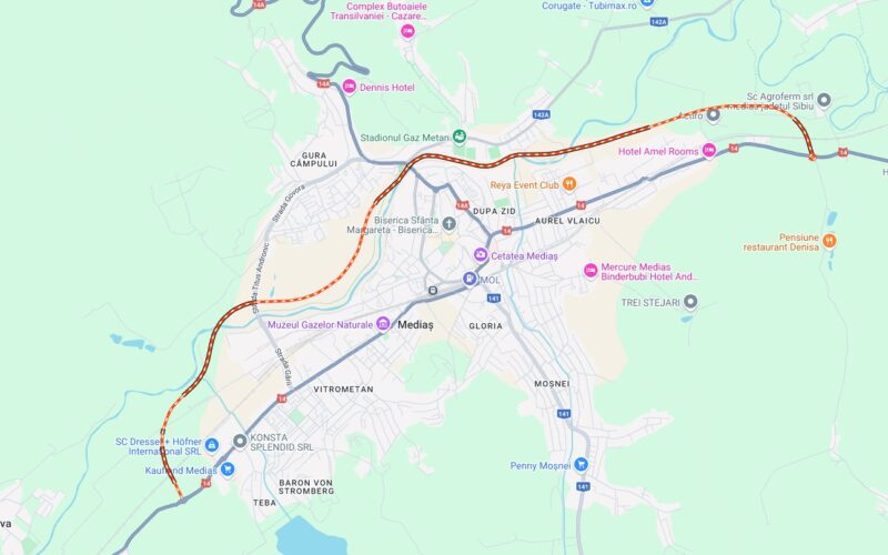 Centura Mediaș are șase ofertanți. Aceștia sunt Construcții Erbașu București; Strabag; PORR Construct; Dimex 2000 Company (Bistrița Năsăud) - lider, OPR Asfalt, OBRAS Publicas y Regadios, Cornell’s Floor; Eurocerad International București (lider), Mithras Build, Bitumina, Bulgaria EOOD, Hydrostoy – Gott Strasse; Precon Transilvania (Bihor) - lider, Automagistral Pivden, Prenis”, a precizat Marton Kodok, membru al Asociației Pro Infrastructură (API).